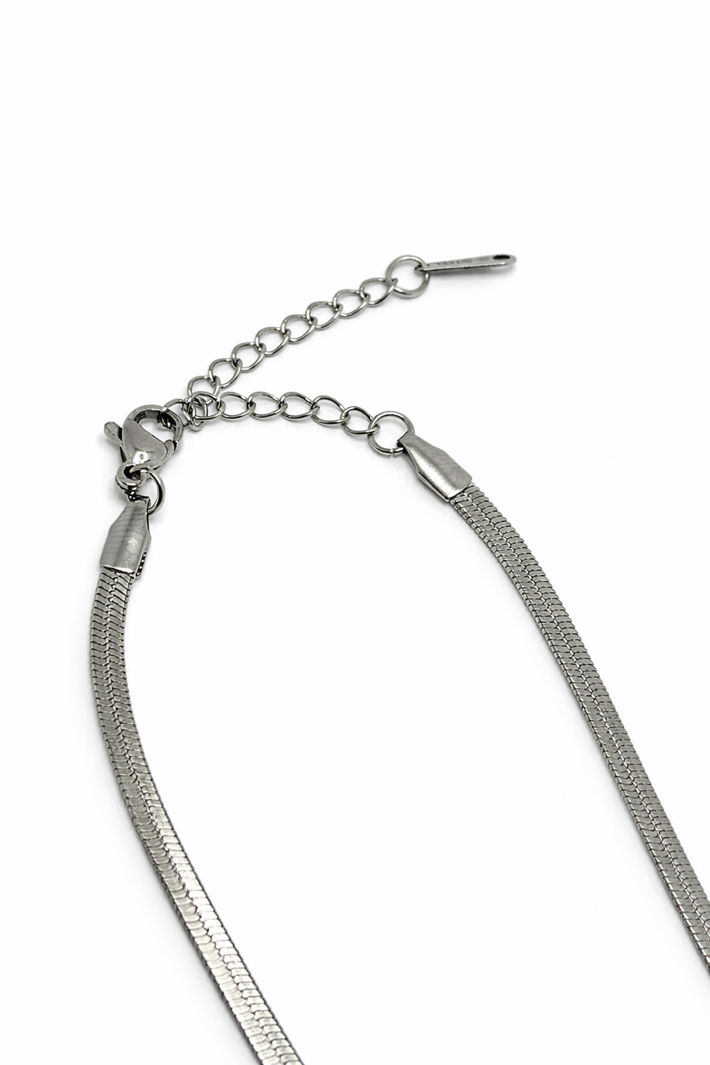 Mavi Mineli ve Zirkon Taşlı İtalyan Zincir Çelik Kolye