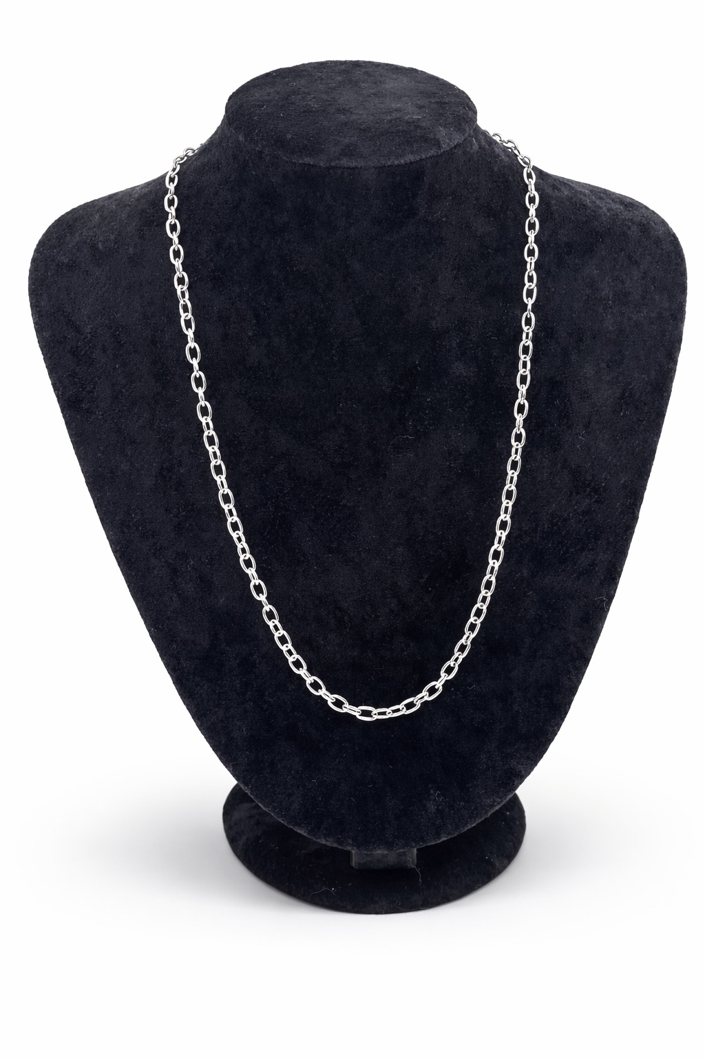 Klasik Halka Form Çelik Zincir Kolye