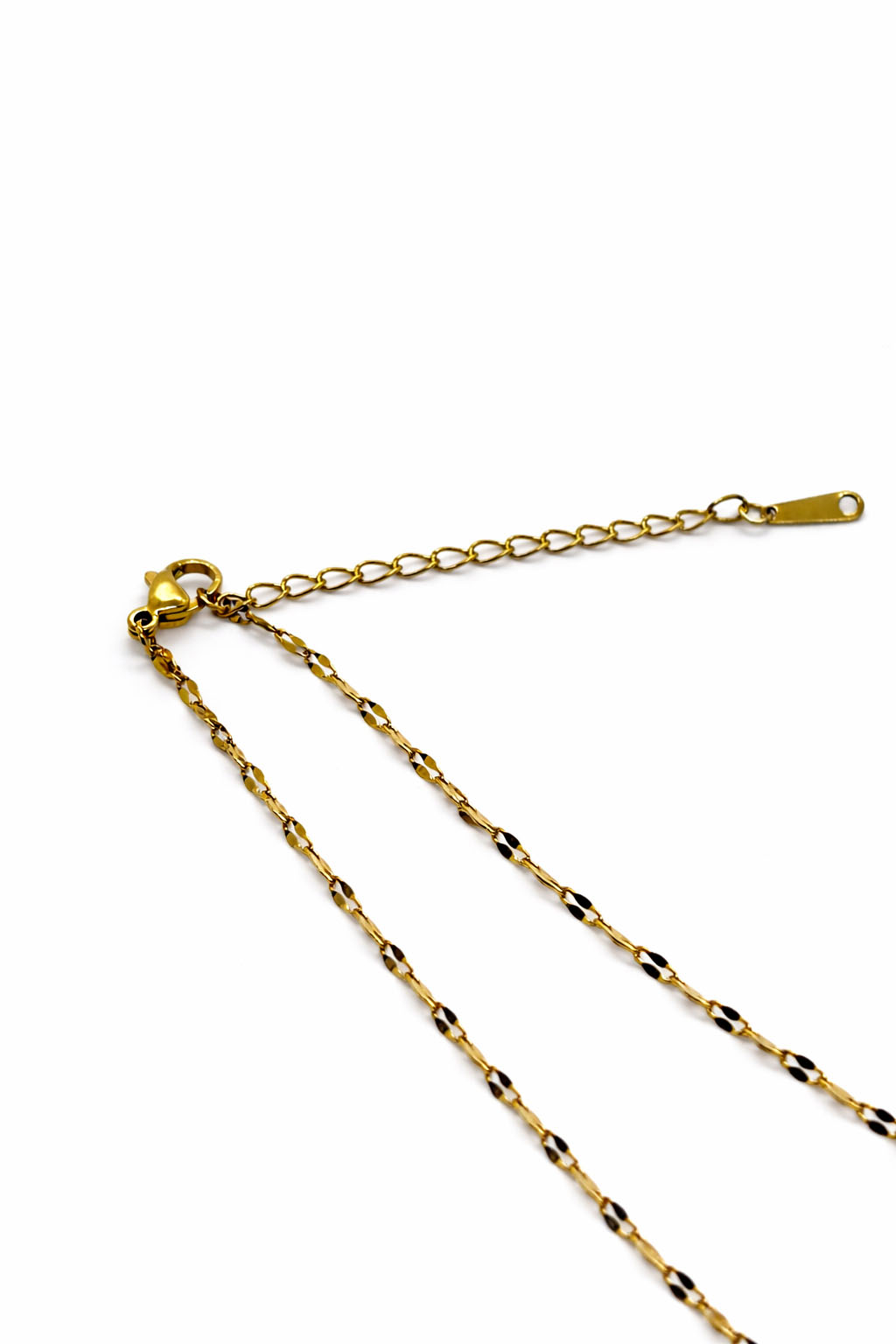 Ay Yıldız Figürlü Zirkon Taşlı Altın Renk Çelik Kolye