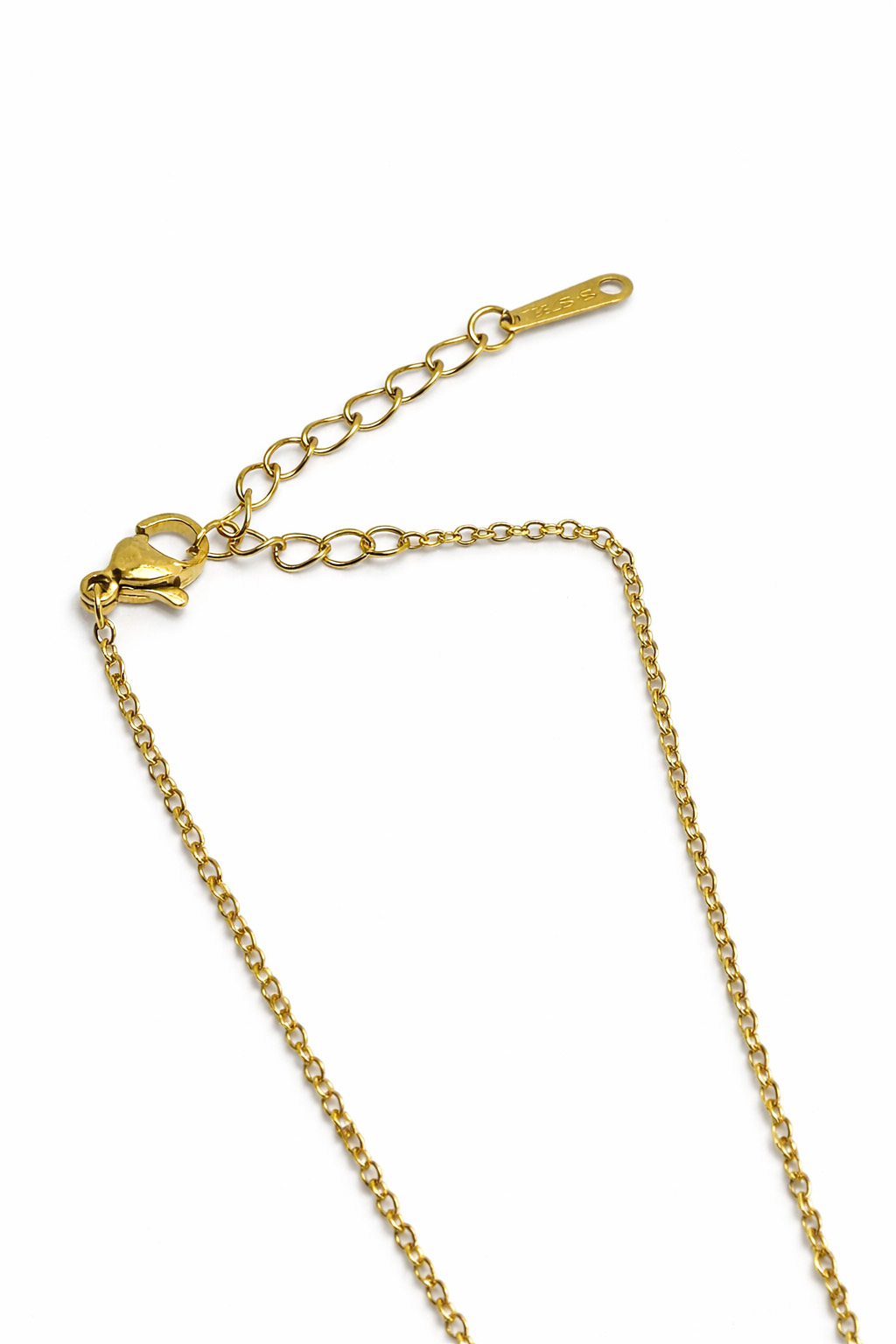 Nazar Figürlü Renkli Zirkon Taş Detaylı Altın Renk Çelik Kolye Nazar Figürlü Renkli Zirkon Taş Detaylı Altın Renk Çelik Kolye