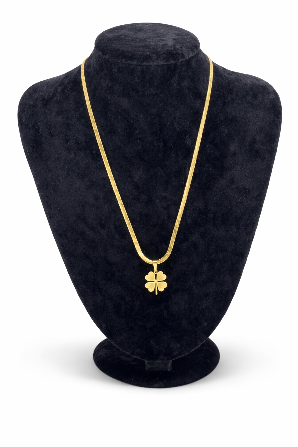 Dört Yaprak Yonca Figürlü Altın Renk Çelik Kolye Dört Yaprak Yonca Figürlü Altın Renk Çelik Kolye