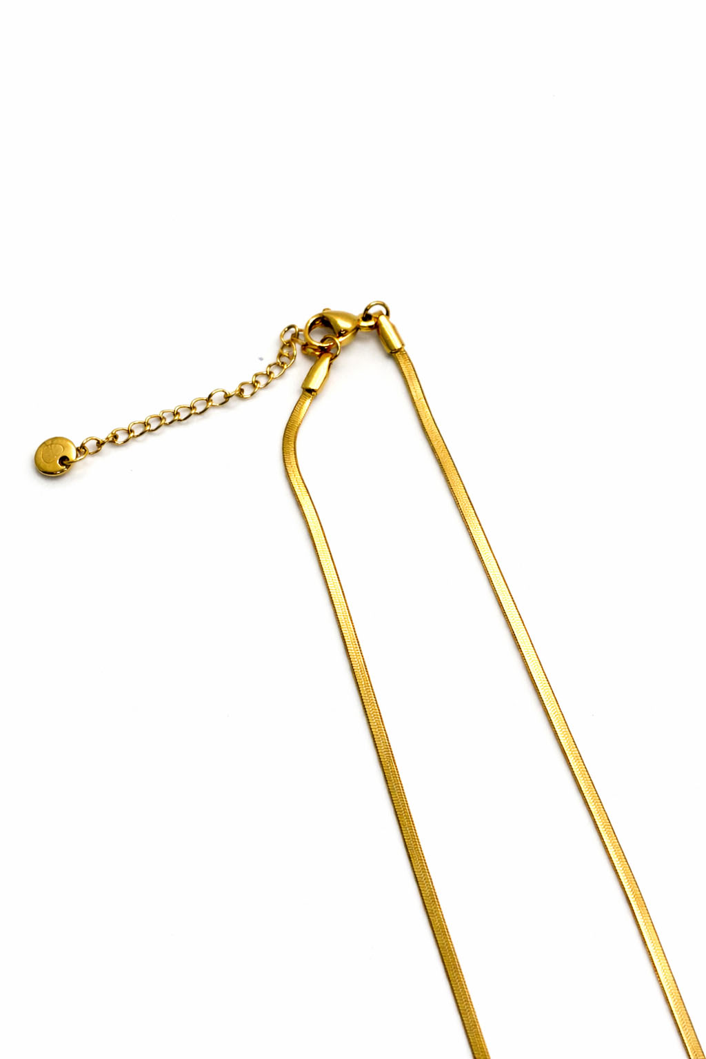 Sedef Kelebek Figürlü Altın Renk Çelik Kolye