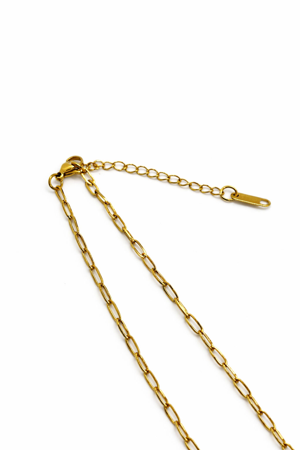 Çok Figürlü Turkuaz Detaylı Altın Renk Çelik Kolye