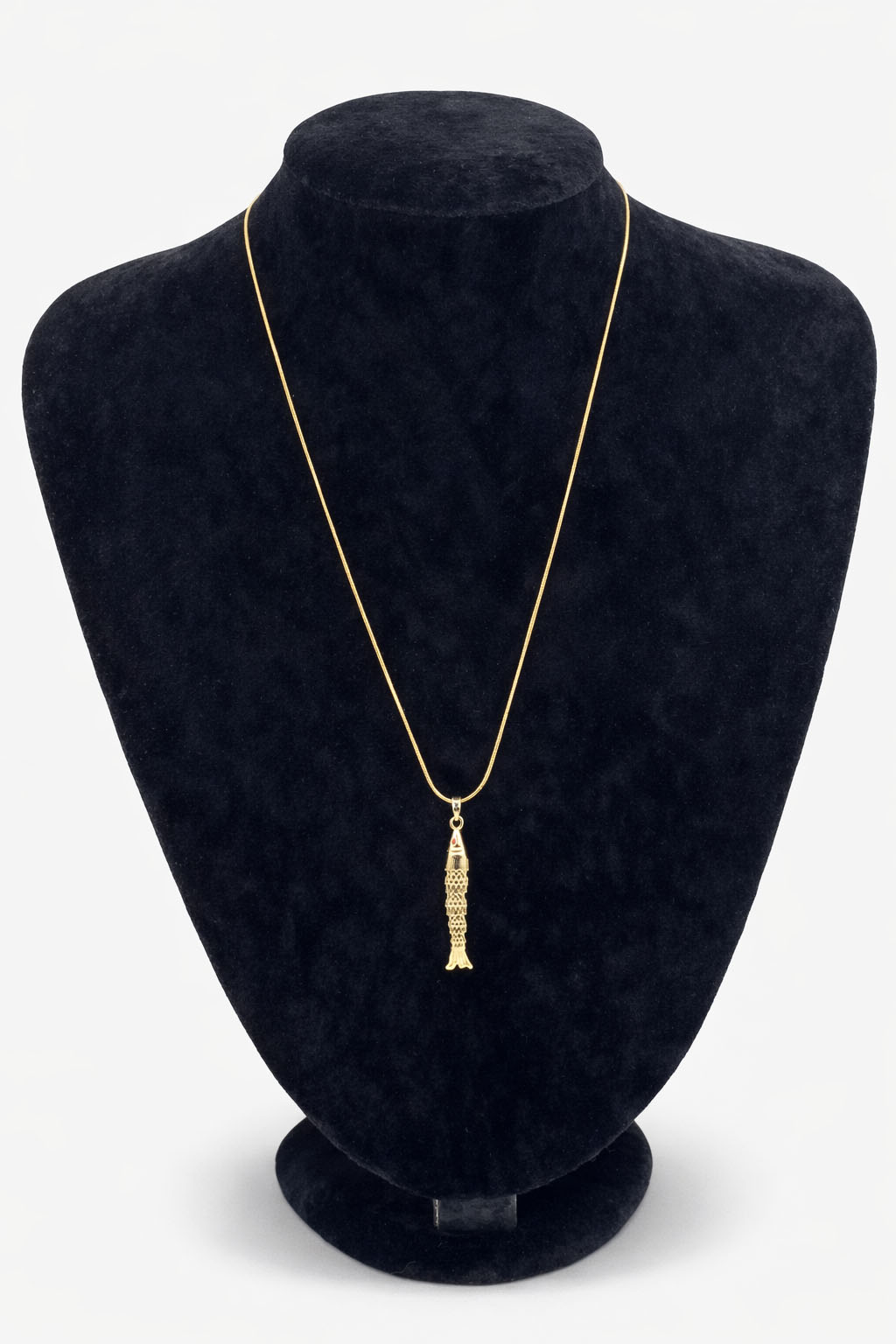 Balık Figürlü Altın Renk Çelik Kolye