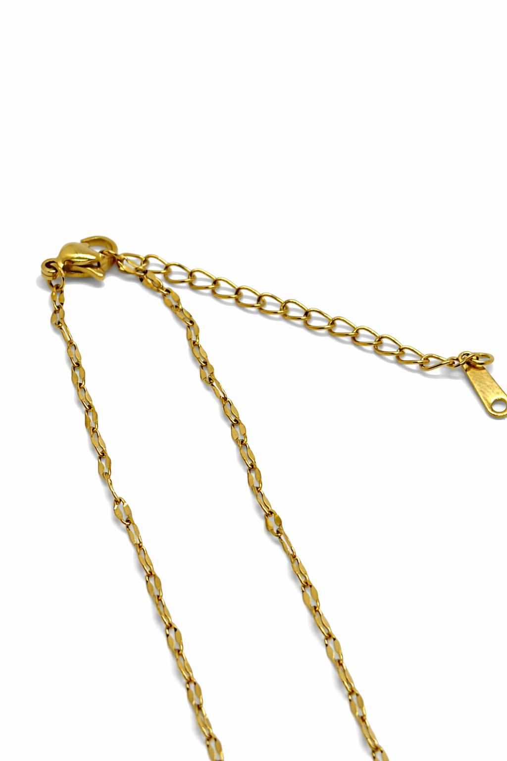 Işıltılı Yıldız Formlu Zirkon Taşlı Altın Renk Çelik Kolye