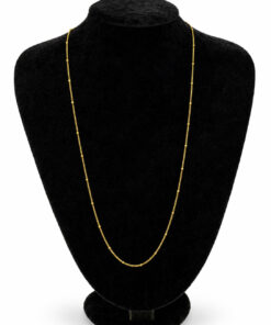 Minimal Top Detaylı Uzun Çelik Kolye