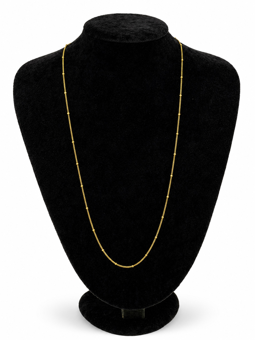 Minimal Top Detaylı Uzun Çelik Kolye