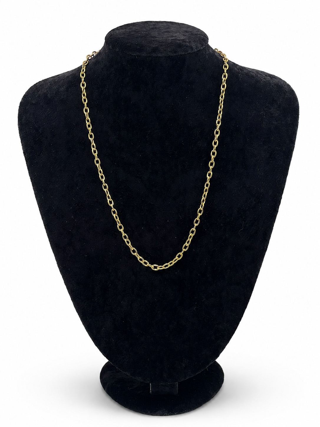 Oval Halka Zincir Detaylı Çelik Kolye Oval Halka Zincir Detaylı Çelik Kolye